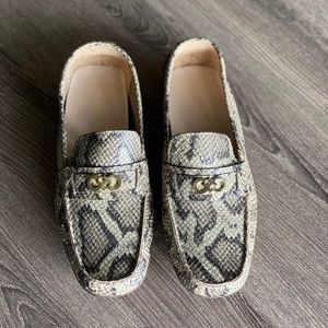 NEW Cole Haan Shelby Snakeskin Moccasin Sz 9.5